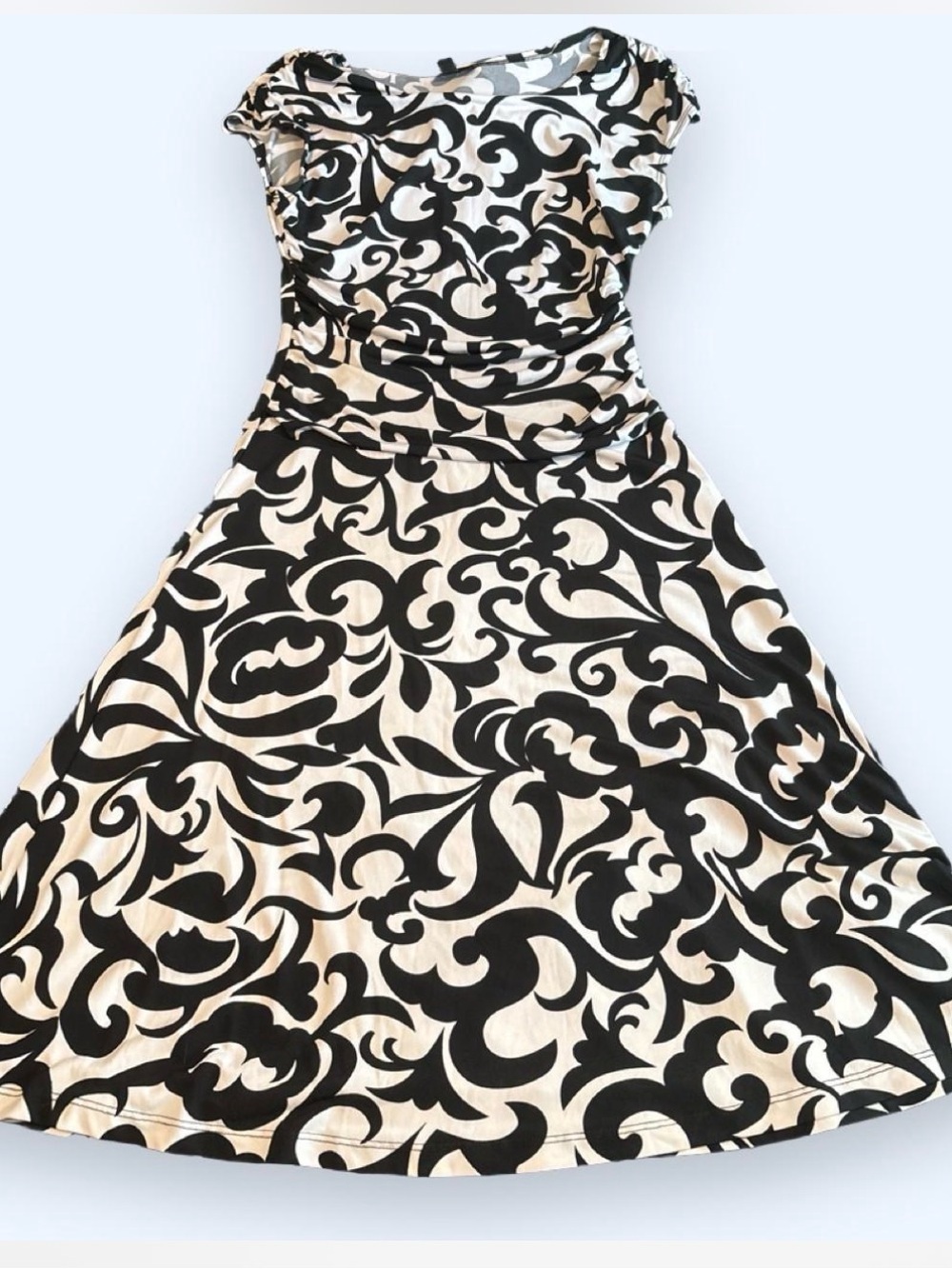 Enfocus Studio Black and Cream Maxi Dress